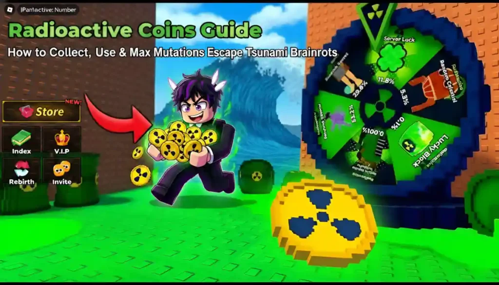 Radioactive Coins Guide How to Collect, Use & Max Mutations in Escape Tsunami Brainrots