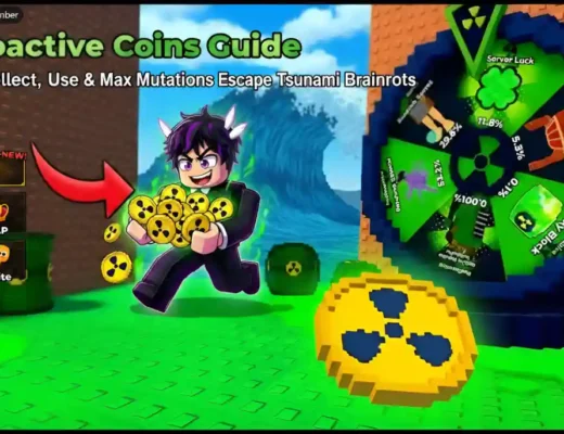 Radioactive Coins Guide How to Collect, Use & Max Mutations in Escape Tsunami Brainrots