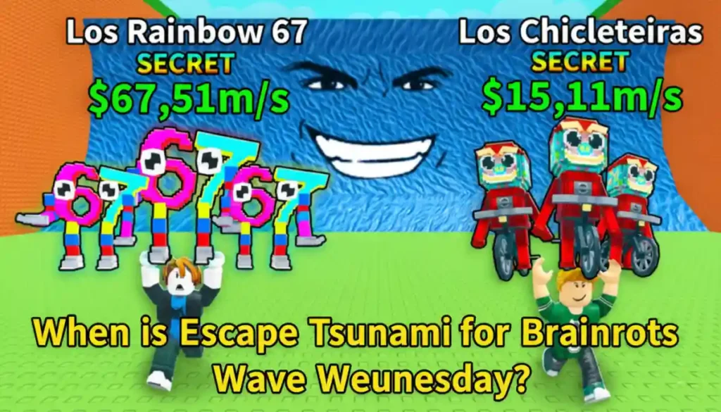 When is Escape Tsunami for Brainrots Wave Wednesday